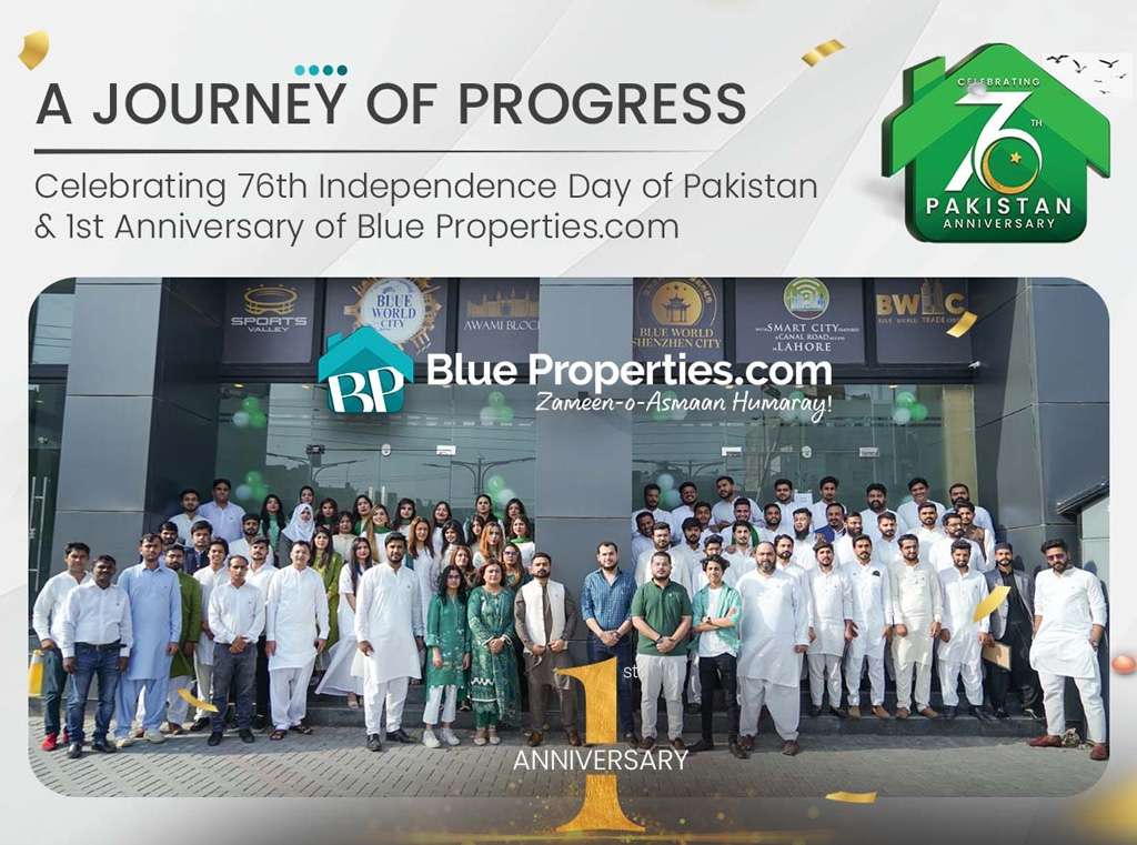 Anniversaries of Pakistan and Blue Properties.com