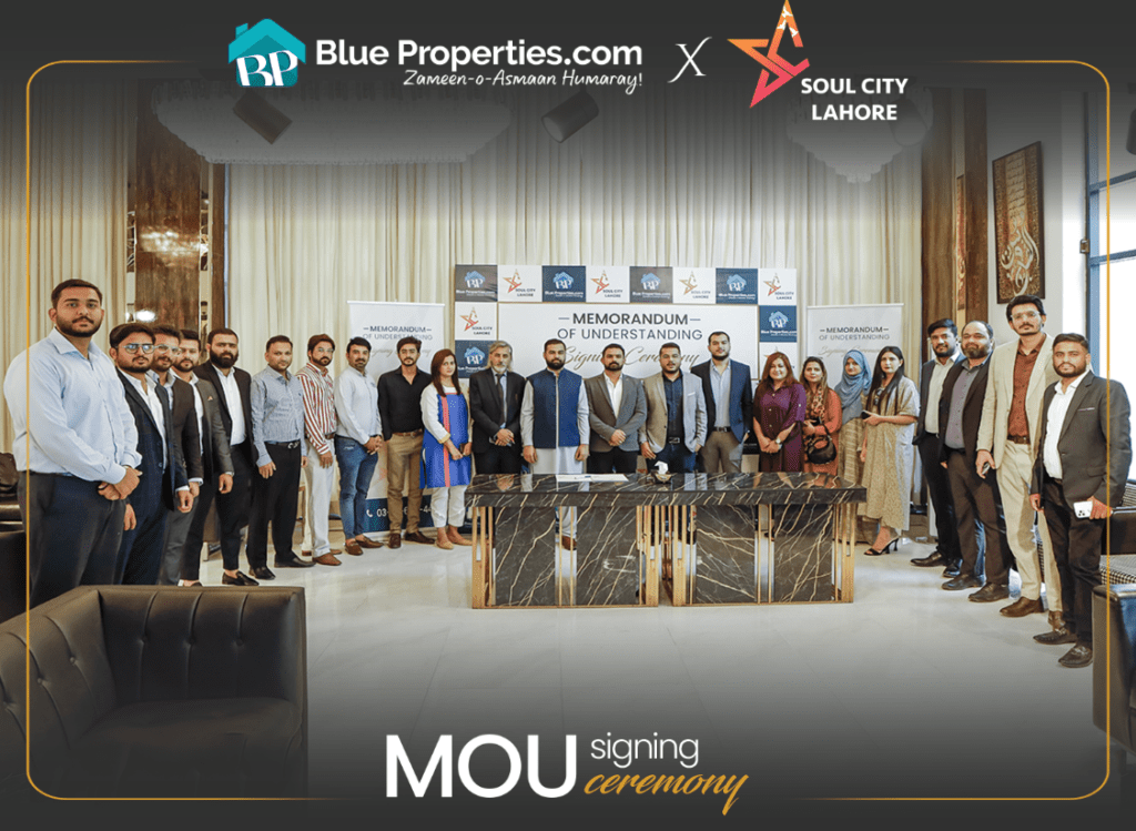 MOU Blue Properties.com and Soul City Lahore