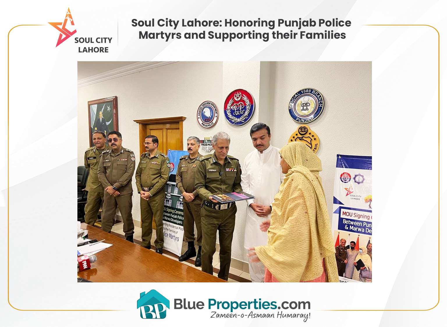 Read more about the article Soul City Lahore: Honoring Punjab Police Martyrs and Supporting their Families