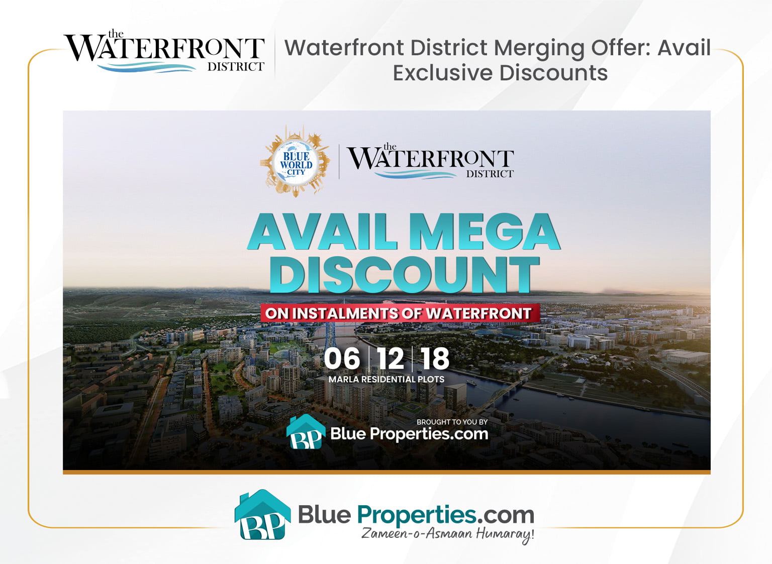 Read more about the article Waterfront District Merging Offer: Avail Exclusive Discounts